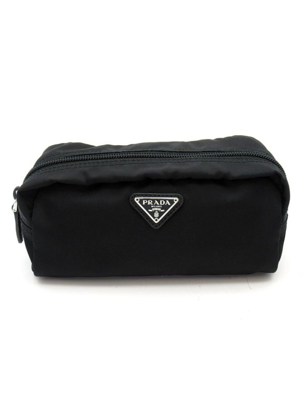 Prada Cosmetic Pouch Nylon Bags Black